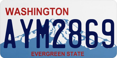 WA license plate AYM2869