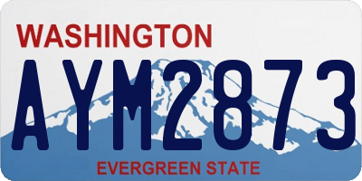 WA license plate AYM2873