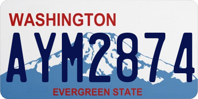 WA license plate AYM2874