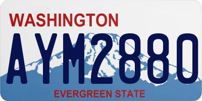 WA license plate AYM2880