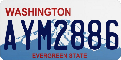 WA license plate AYM2886