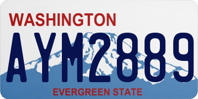 WA license plate AYM2889