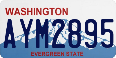 WA license plate AYM2895