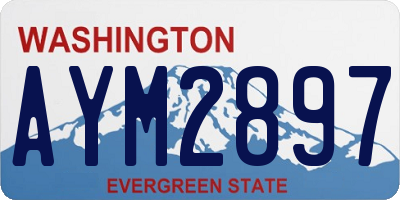 WA license plate AYM2897