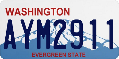 WA license plate AYM2911