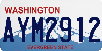 WA license plate AYM2912