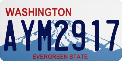 WA license plate AYM2917