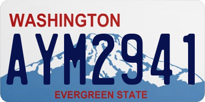 WA license plate AYM2941