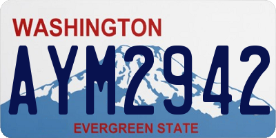 WA license plate AYM2942