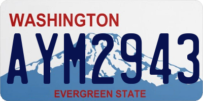 WA license plate AYM2943