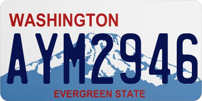 WA license plate AYM2946