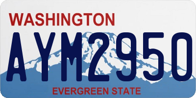 WA license plate AYM2950