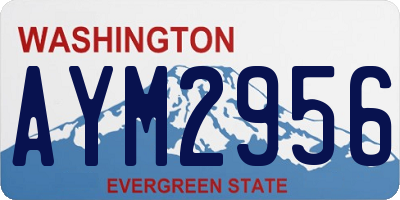 WA license plate AYM2956