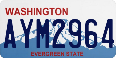 WA license plate AYM2964