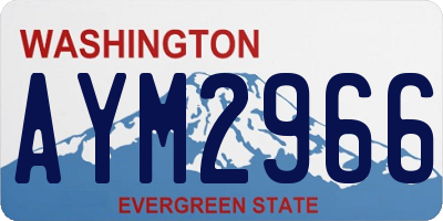 WA license plate AYM2966