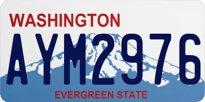WA license plate AYM2976