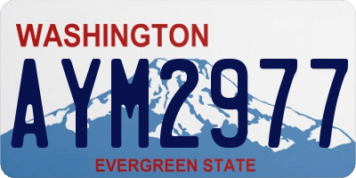 WA license plate AYM2977