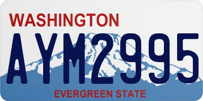 WA license plate AYM2995