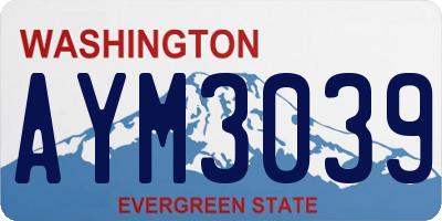 WA license plate AYM3039