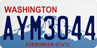 WA license plate AYM3044
