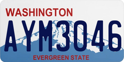 WA license plate AYM3046