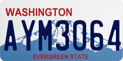 WA license plate AYM3064