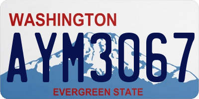 WA license plate AYM3067