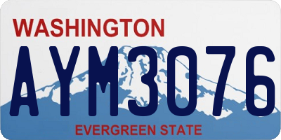 WA license plate AYM3076