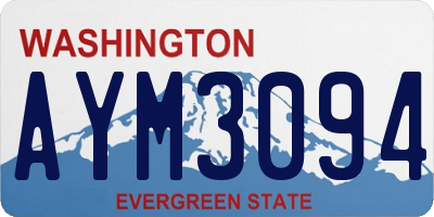WA license plate AYM3094