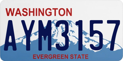 WA license plate AYM3157