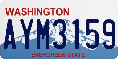WA license plate AYM3159