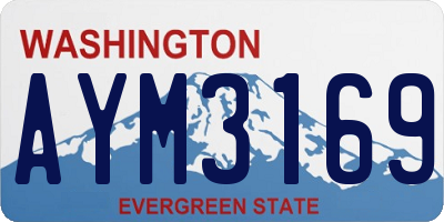 WA license plate AYM3169