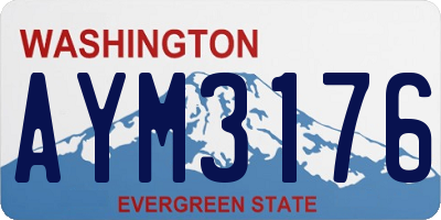 WA license plate AYM3176