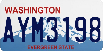 WA license plate AYM3198