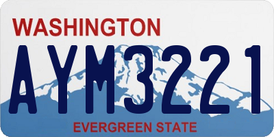 WA license plate AYM3221