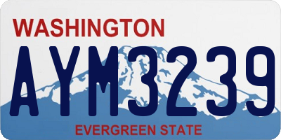 WA license plate AYM3239