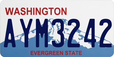 WA license plate AYM3242
