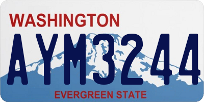 WA license plate AYM3244