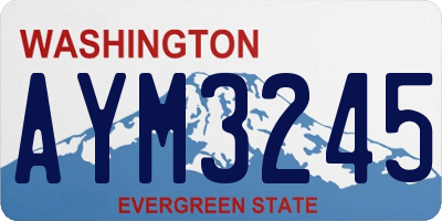 WA license plate AYM3245