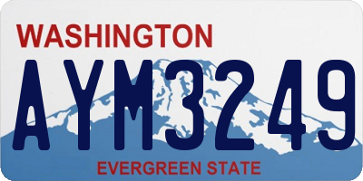 WA license plate AYM3249