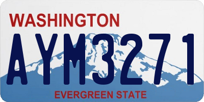 WA license plate AYM3271