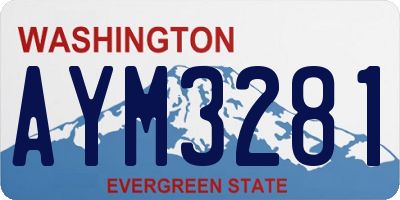 WA license plate AYM3281