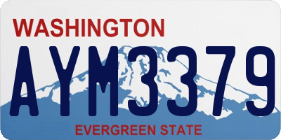 WA license plate AYM3379