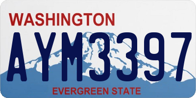 WA license plate AYM3397
