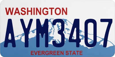 WA license plate AYM3407