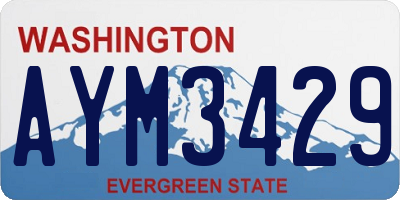 WA license plate AYM3429