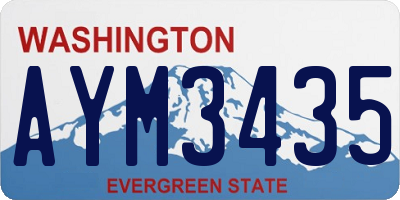 WA license plate AYM3435