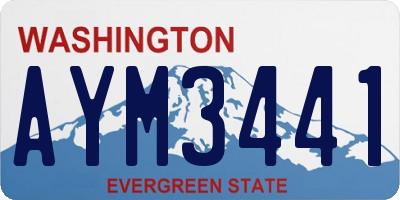 WA license plate AYM3441