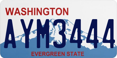 WA license plate AYM3444
