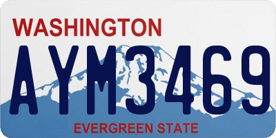 WA license plate AYM3469
